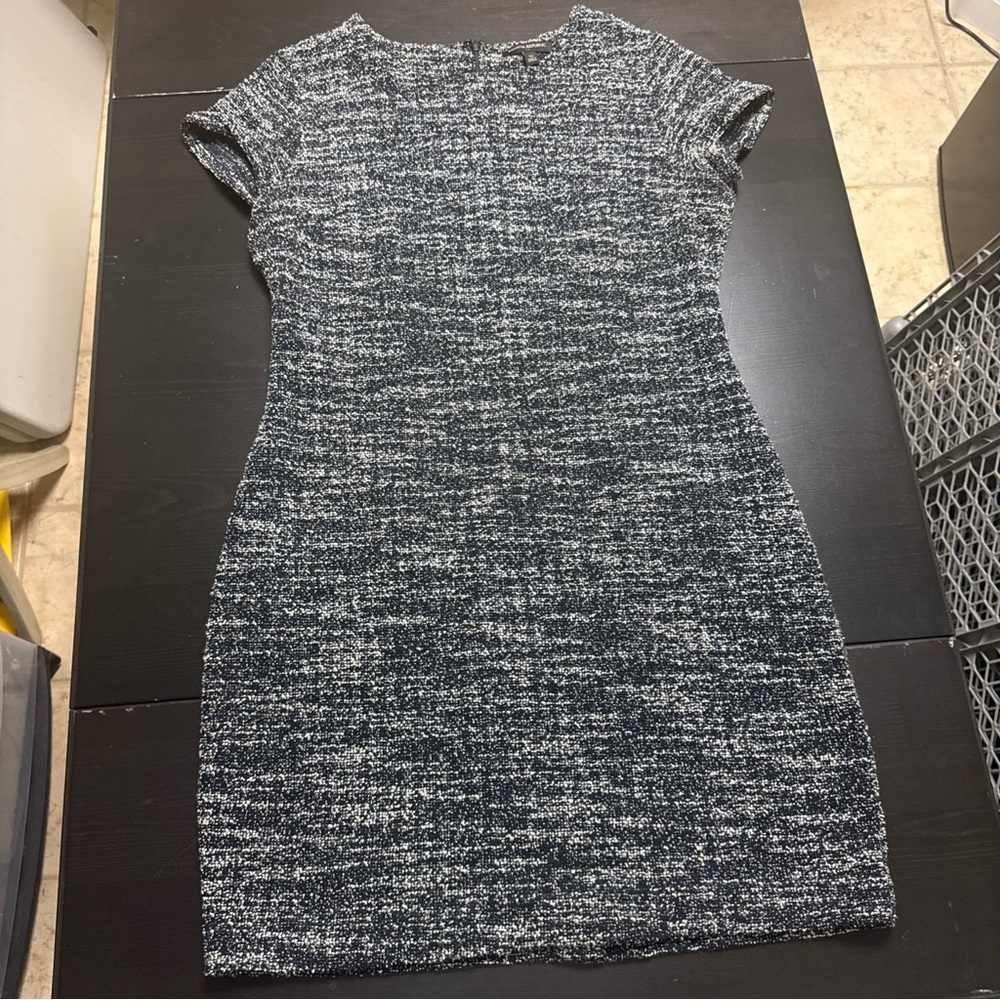 Banana Republic Black and White Tweed Mini Dress